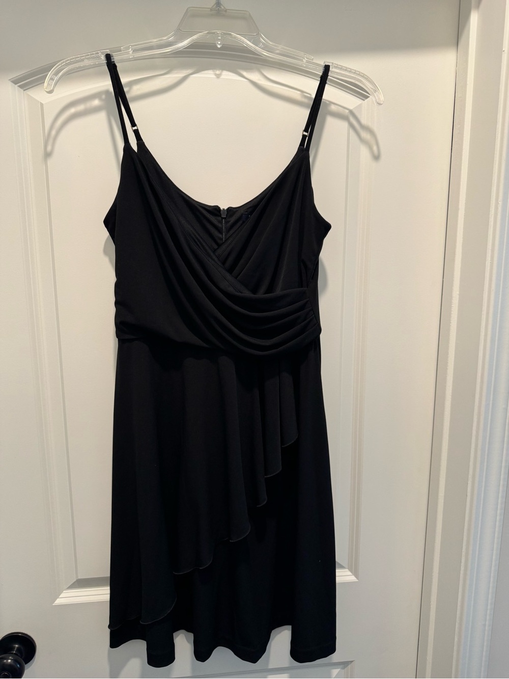 Black Banana Republic Draped V-Neck Sleeveless Dress